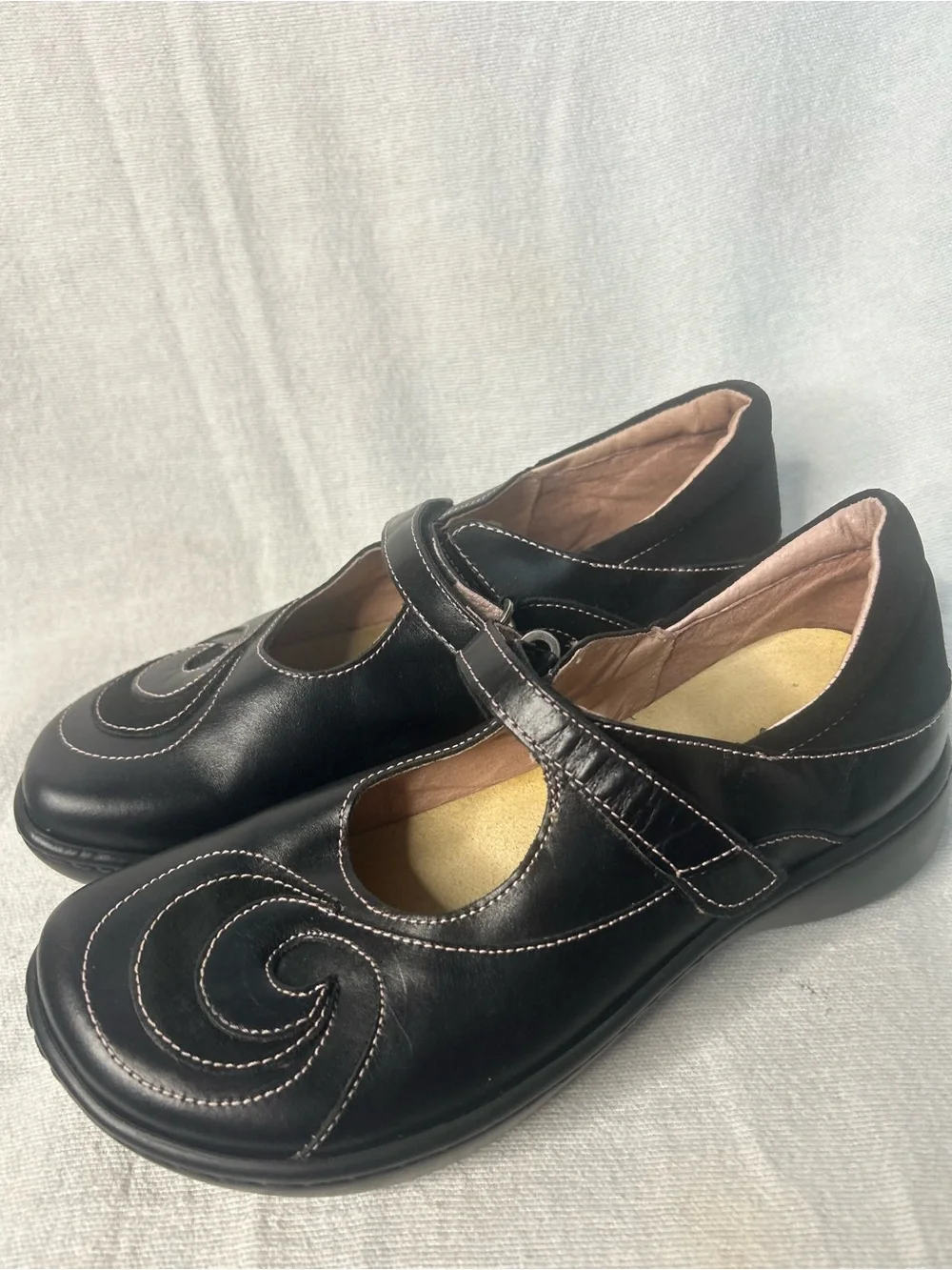 Naot Black Leather Mary Jane Comfort Shoes